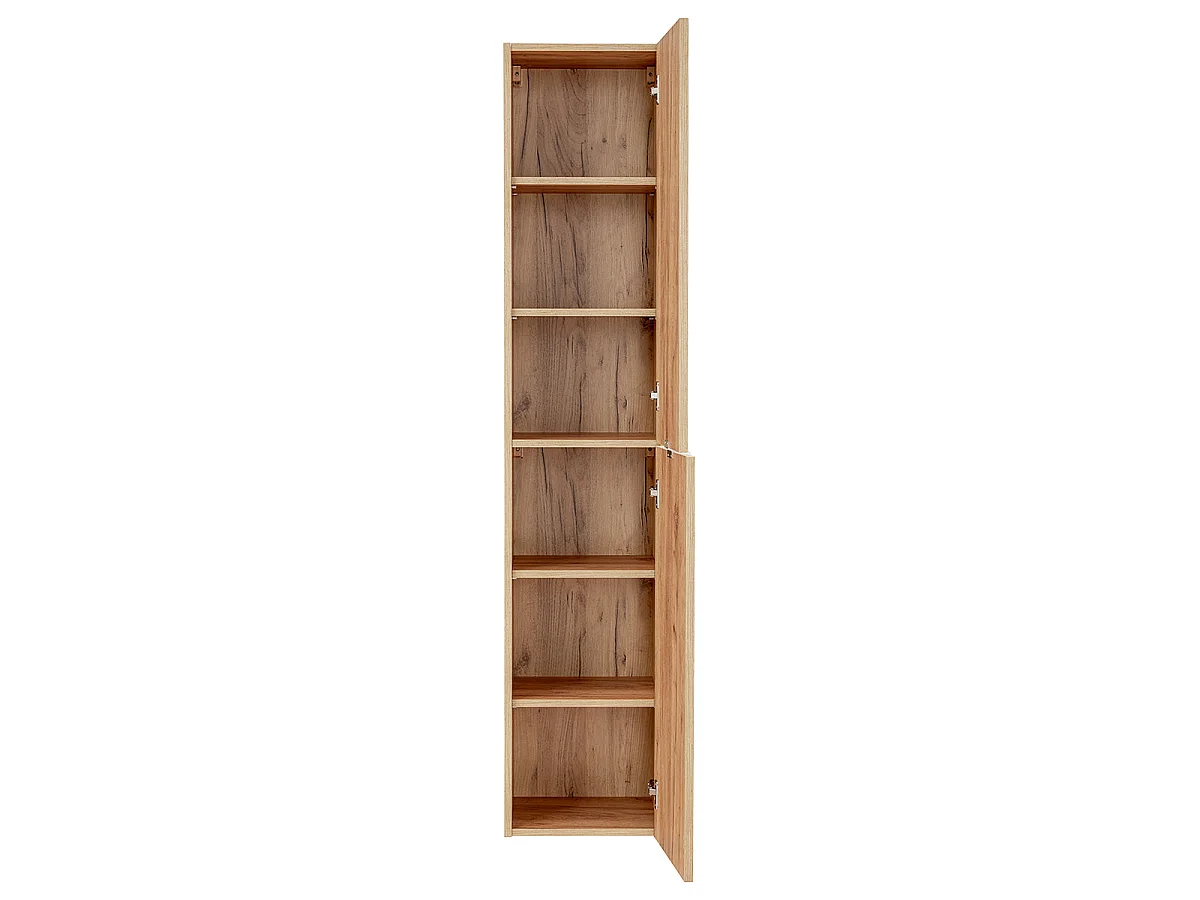 Ensemble meuble double vasque 120cm et colonne April Bois et Blanc