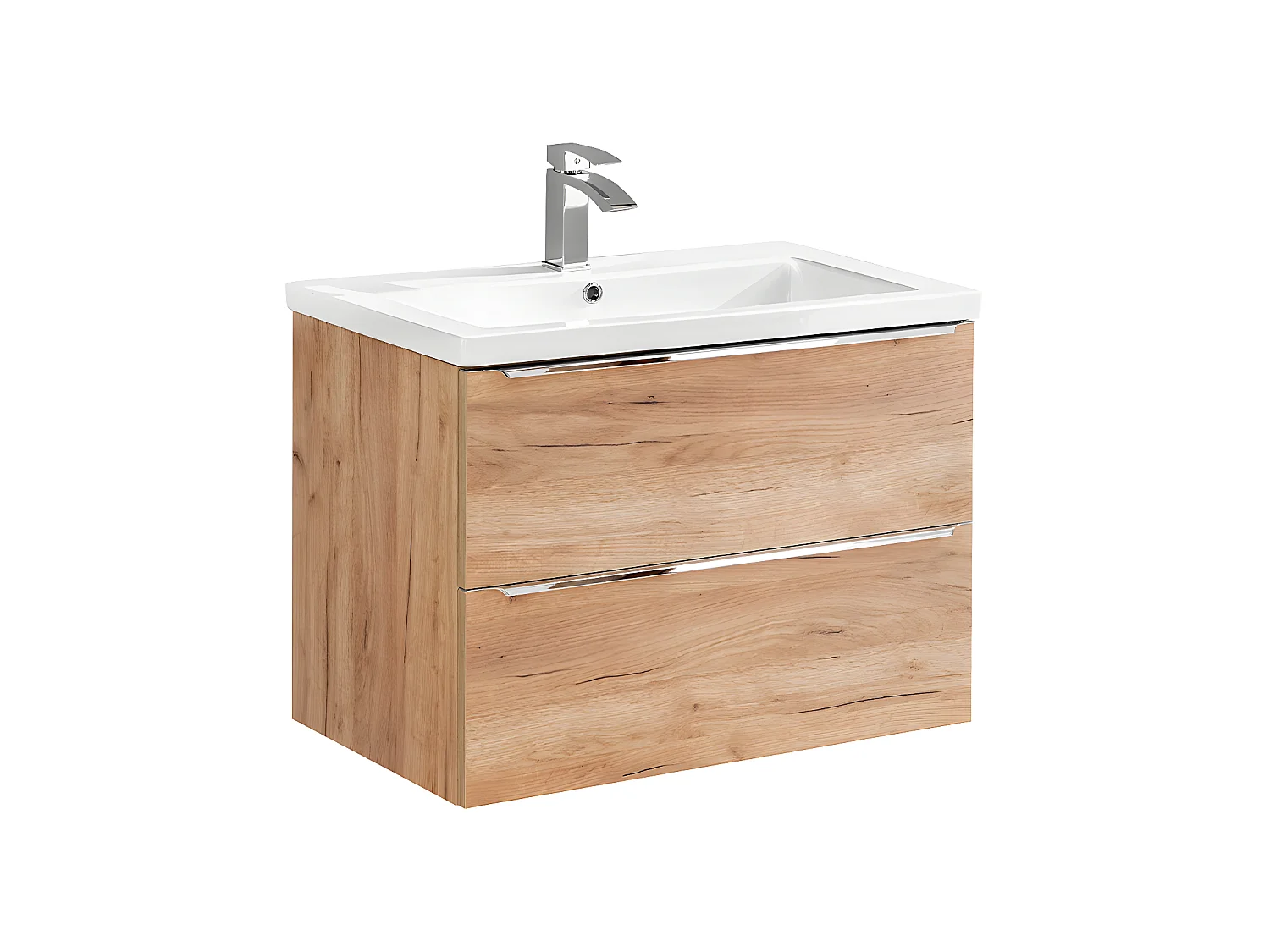 Meuble simple vasque encastrée 80cm April Bois