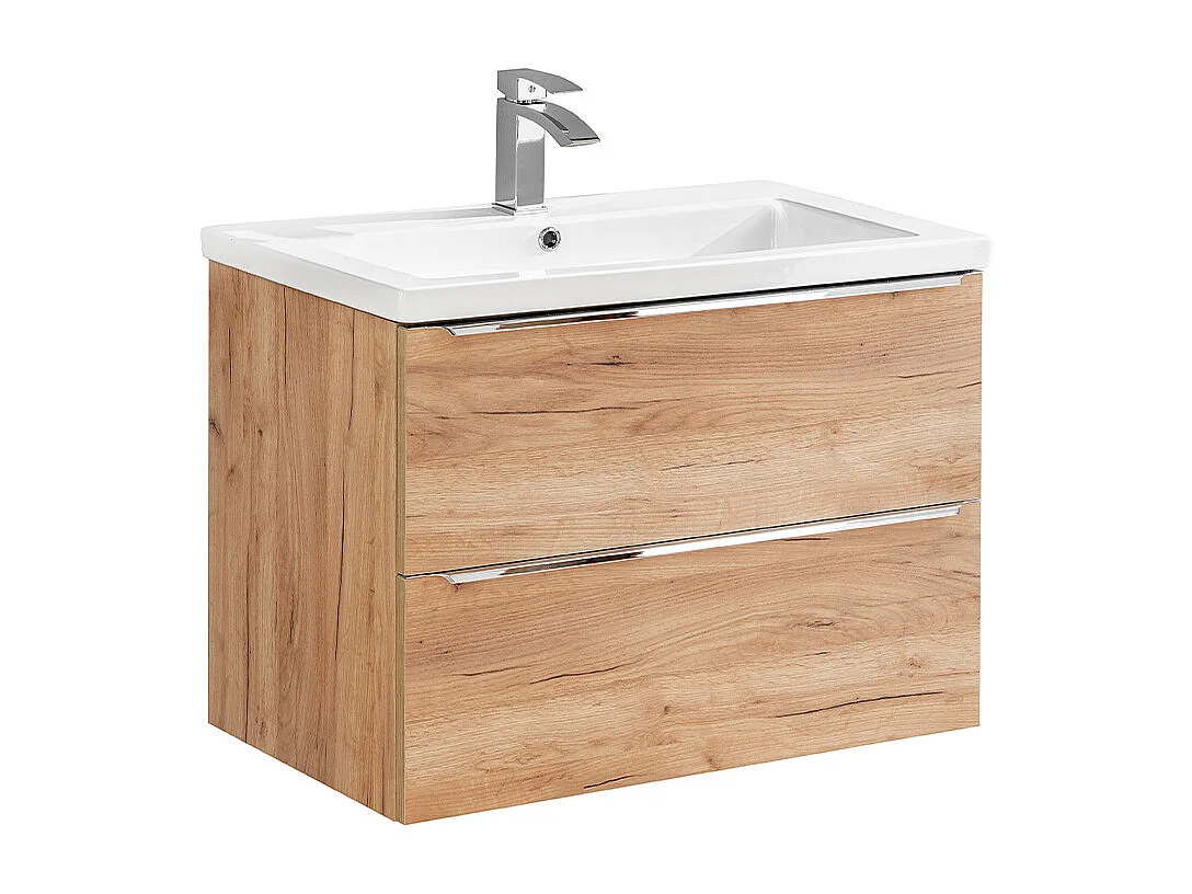 Meuble simple vasque encastrée 80cm April Bois