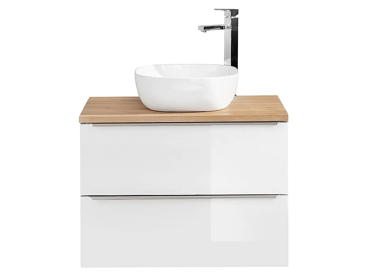 Mueble lavabo individual 80cm April Blanco y Madera