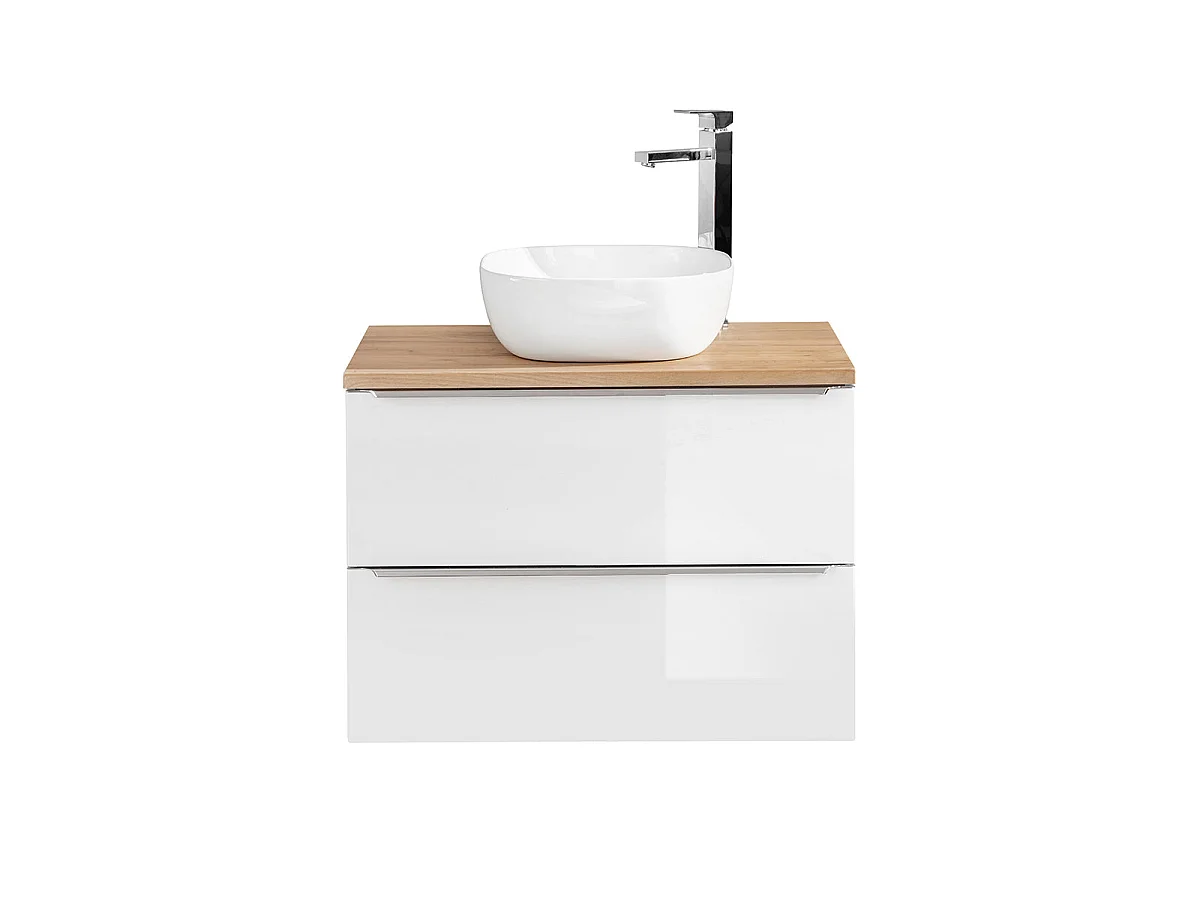 Mueble lavabo individual 80cm April Blanco y Madera