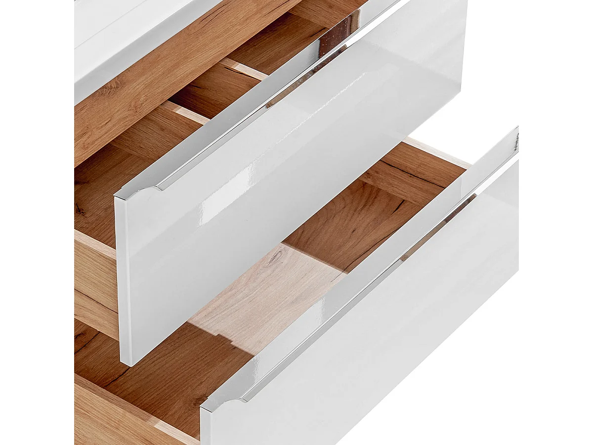 Mueble lavabo individual 80cm April Blanco y Madera