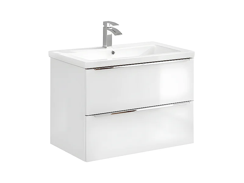 Mueble lavabo encastrado individual 80cm April Blanco