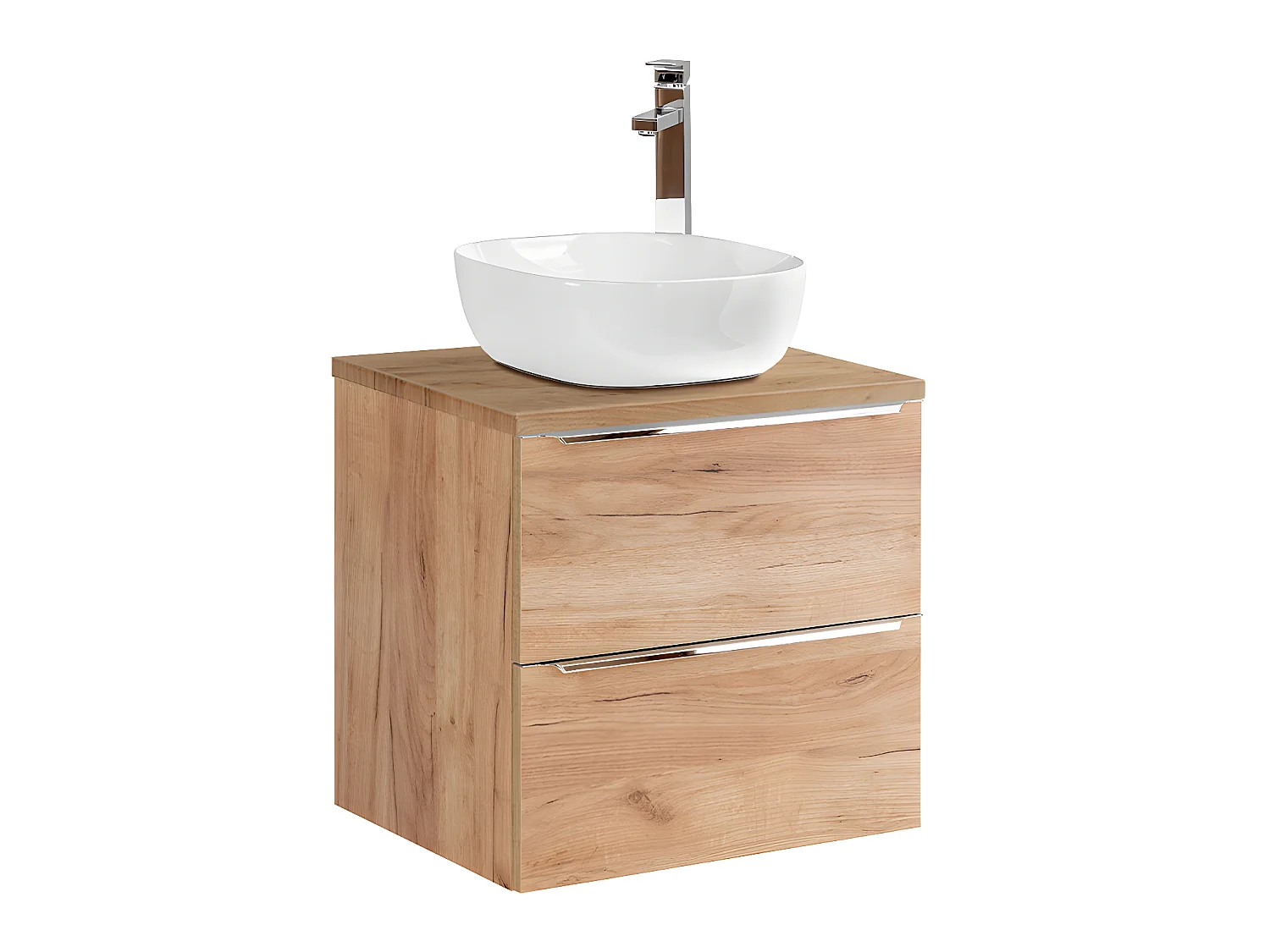 Ensemble meuble simple vasque 60cm et colonne April Bois