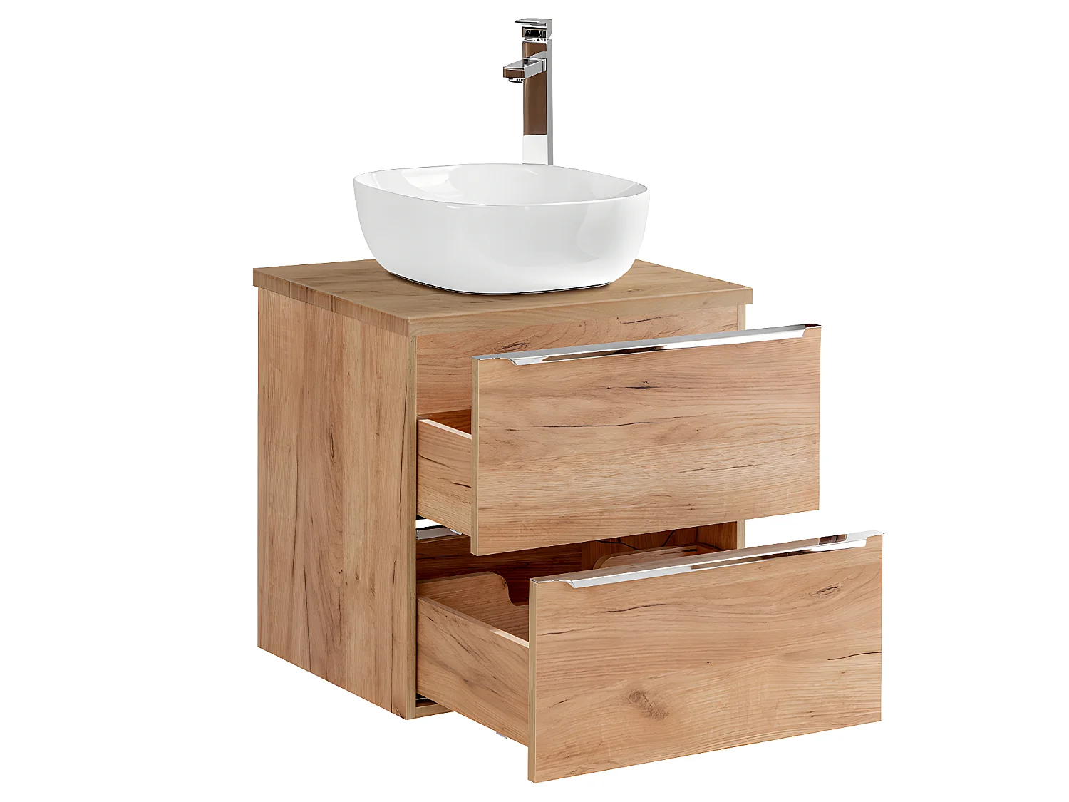 Ensemble meuble simple vasque 60cm et colonne April Bois