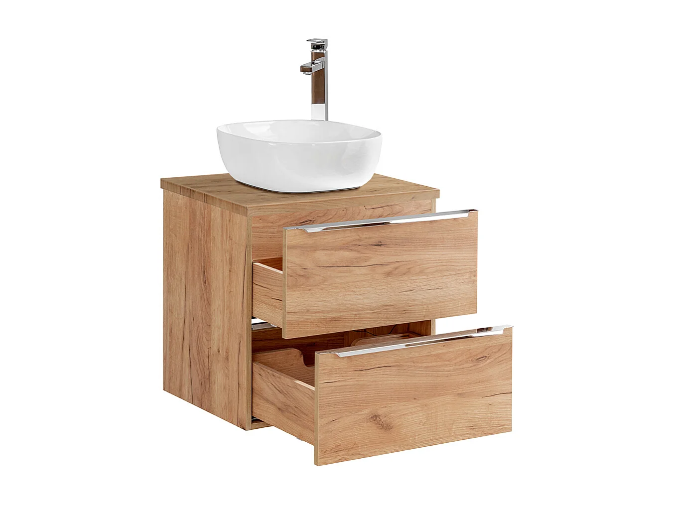 Ensemble meuble simple vasque 60cm et colonne April Bois