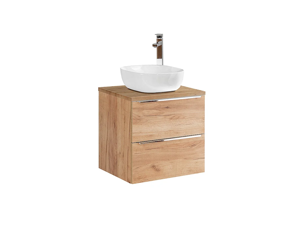 Ensemble meuble simple vasque 60cm et colonne April Bois