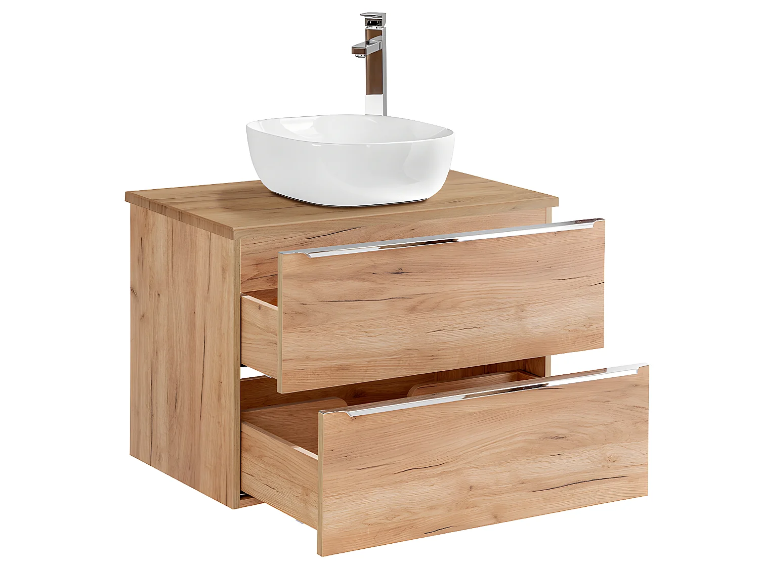 Set di mobili da bagno con lavabo April marrone 80cm