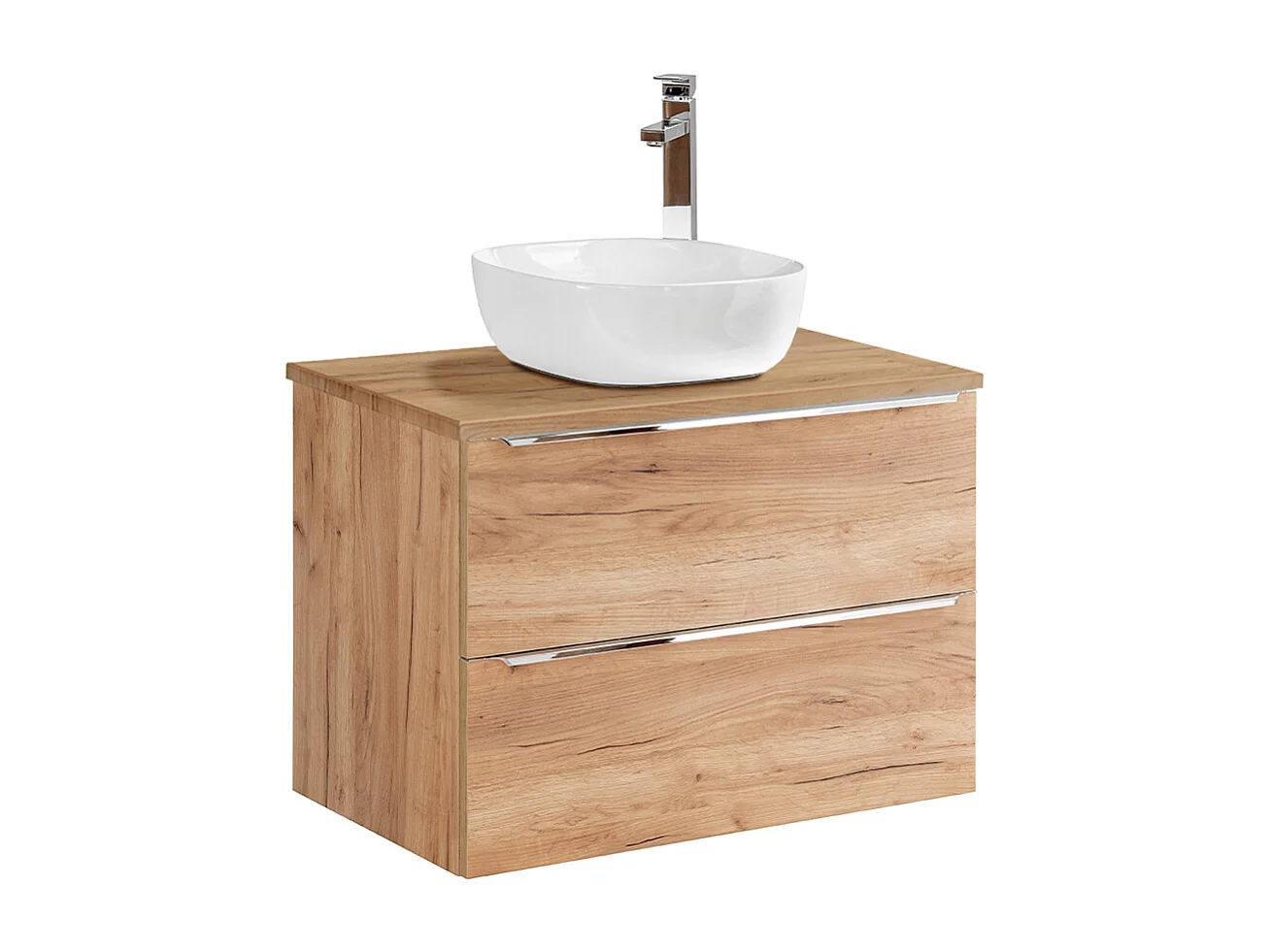 Ensemble meuble simple vasque 80cm et colonne April Bois