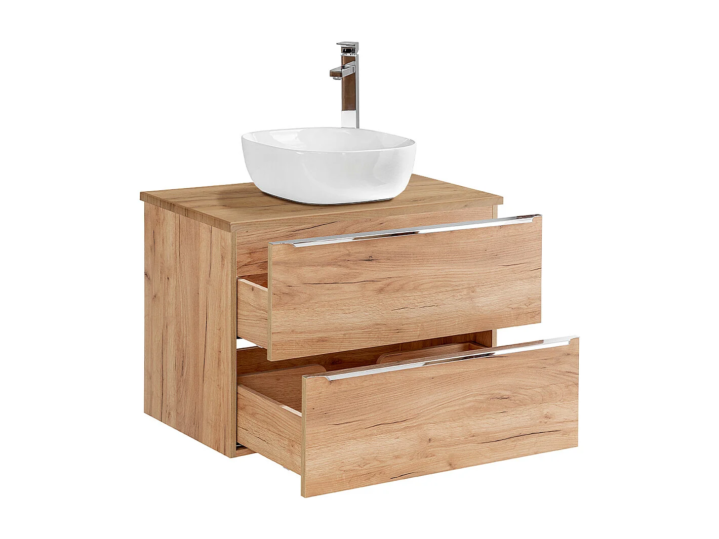 Ensemble meuble simple vasque 80cm et colonne April Bois