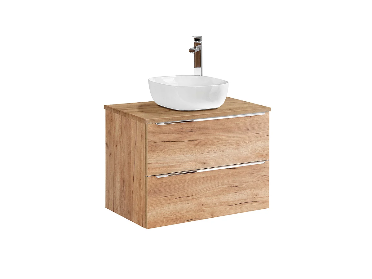Ensemble meuble simple vasque 80cm et colonne April Bois