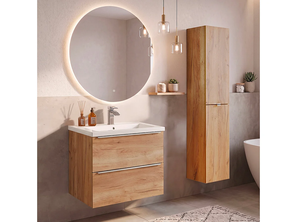 Enkele wastafel 60cm April Wood