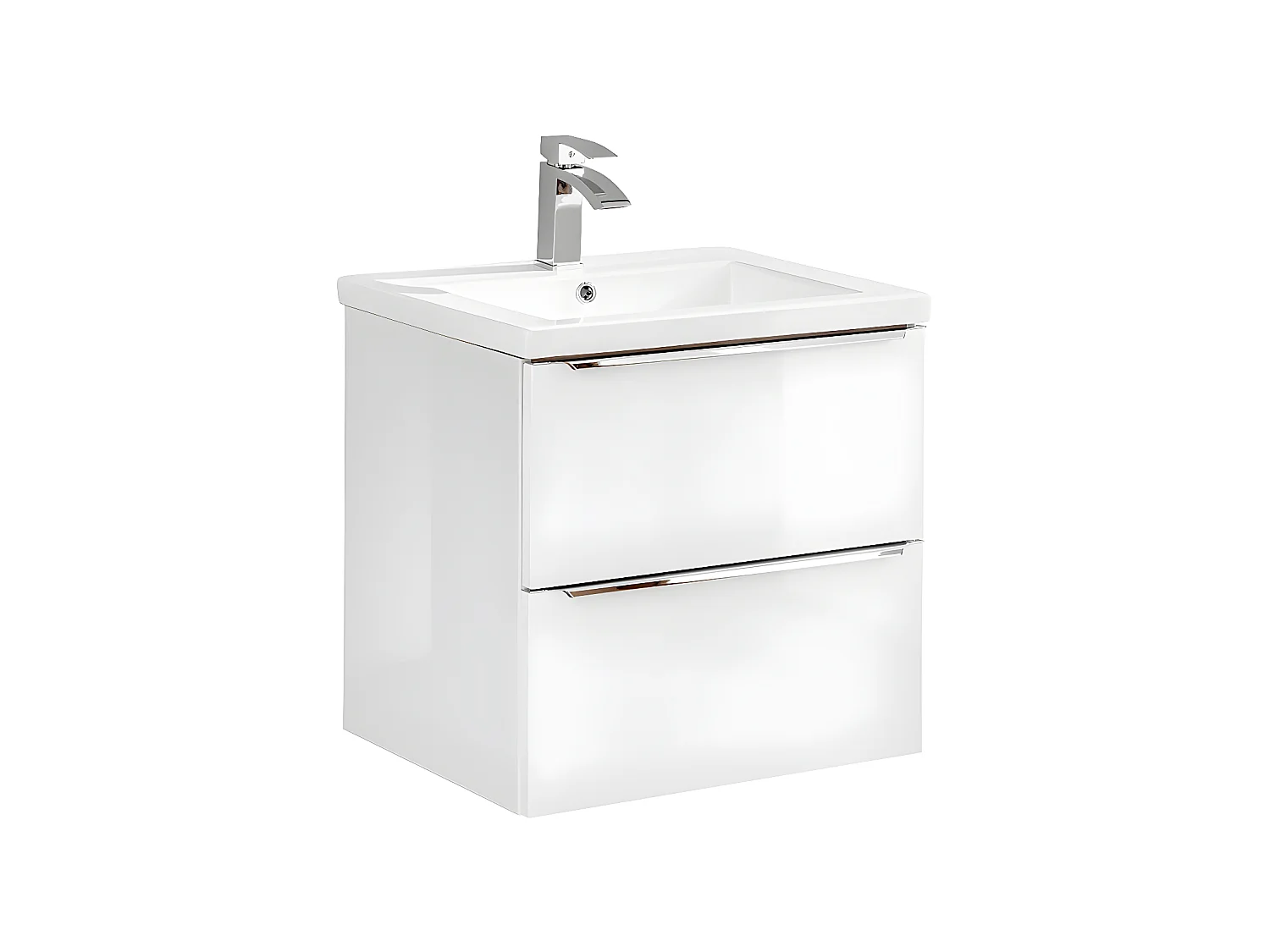 Mueble lavabo individual encastrado 60cm April Blanco