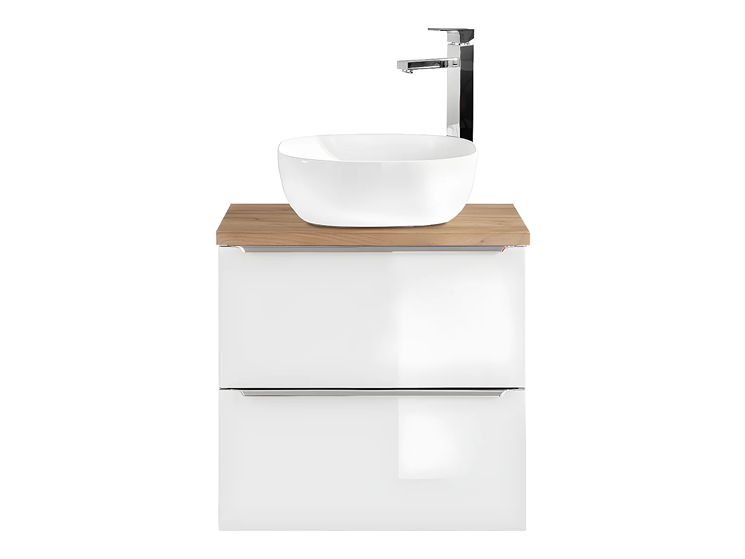 Meuble simple vasque 60cm April Blanc et Bois