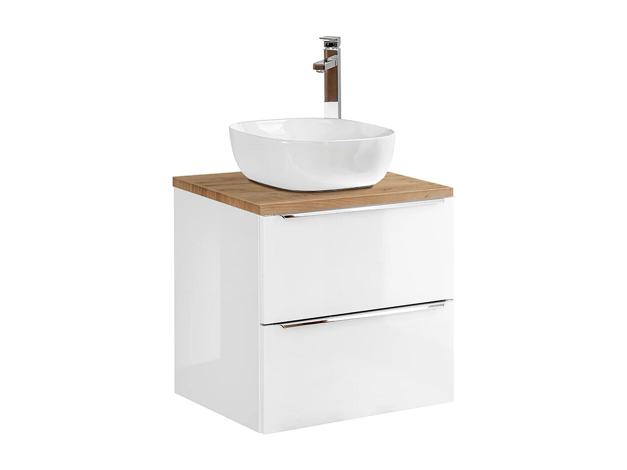 Meuble simple vasque 60cm April Blanc et Bois