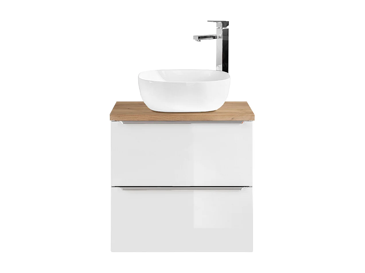 Meuble simple vasque 60cm April Blanc et Bois