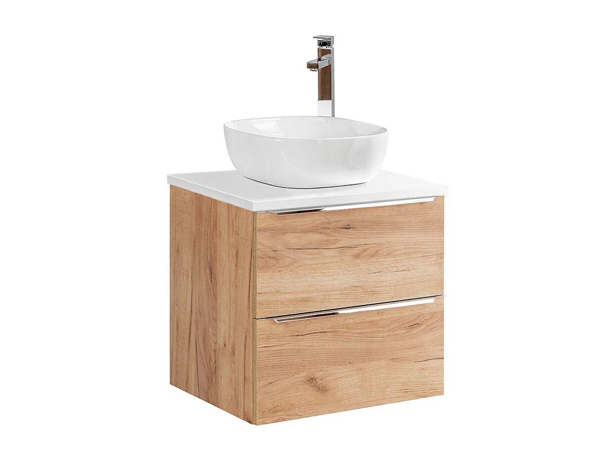 Meuble simple vasque 60cm April Bois et Blanc