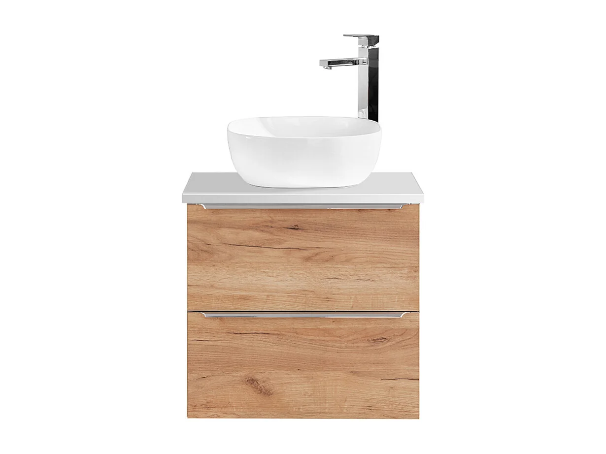 Meuble simple vasque 60cm April Bois et Blanc