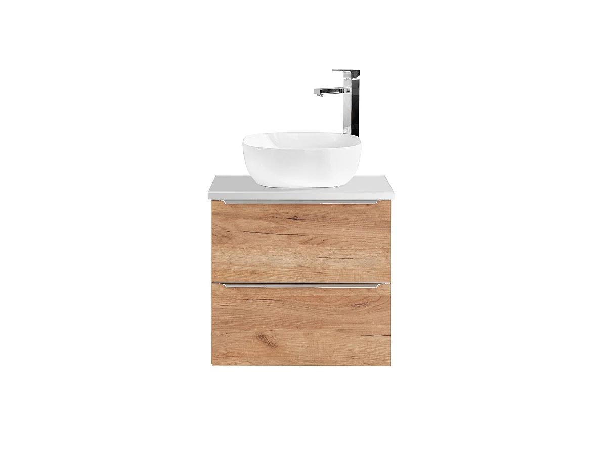 Meuble simple vasque 60cm April Bois et Blanc