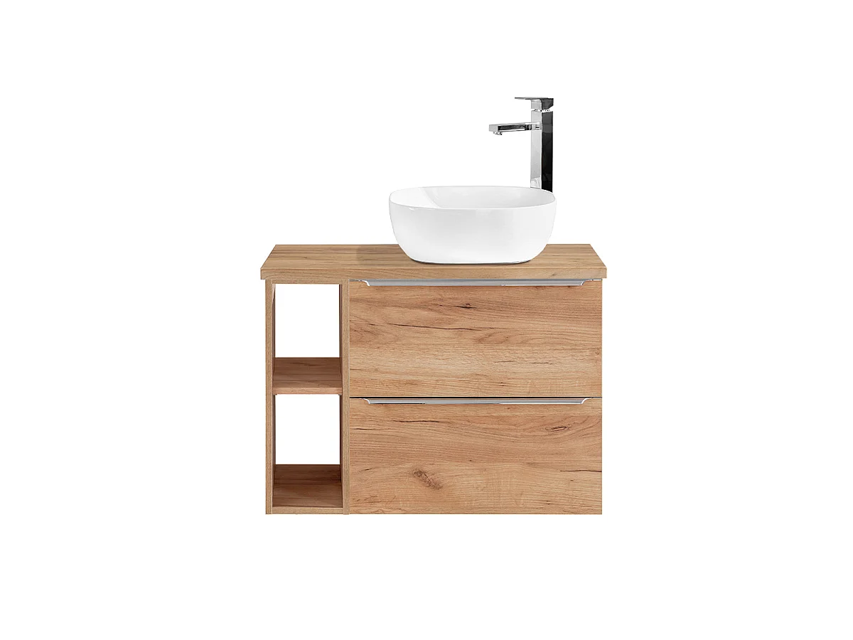 Mobile lavabo singolo 80cm 2 nicchie Aprile Legno