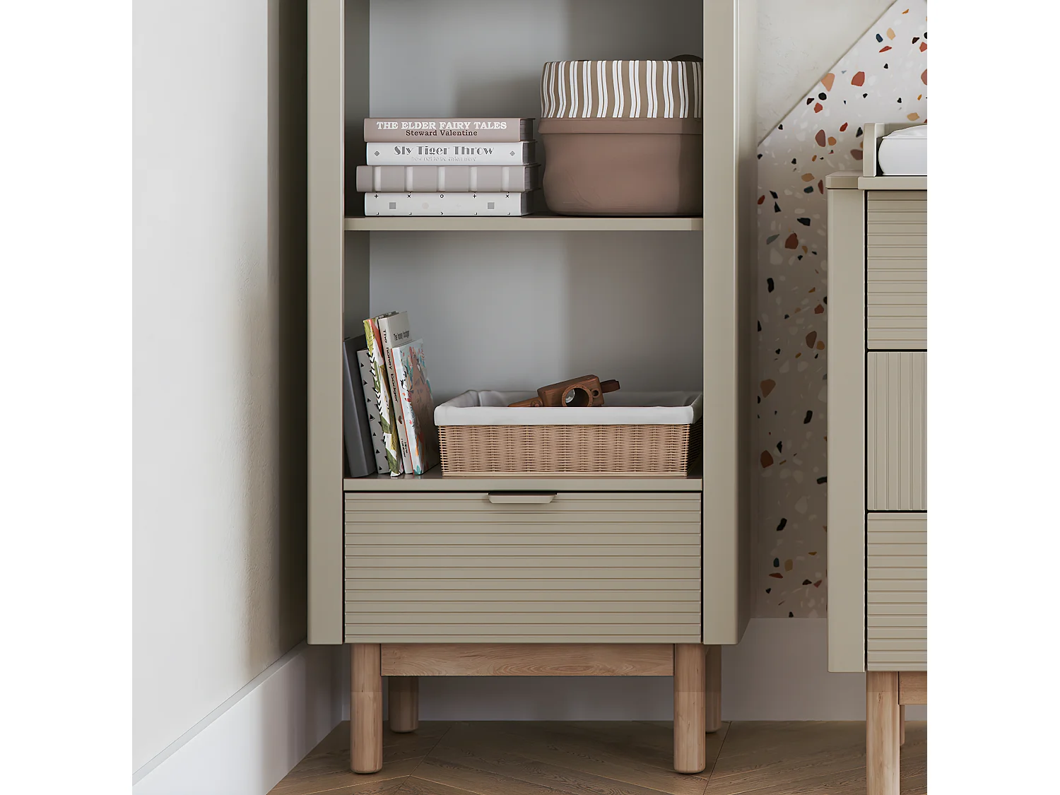 Bibliothèque colonne Miloo Champagne