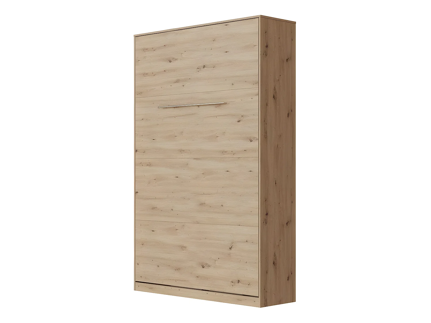 Lit escamotable +2 Placards Vertical 90x200+(50x2)cm Miroir Lit Mural  Chêne Sauvage/Chêne Sauvage