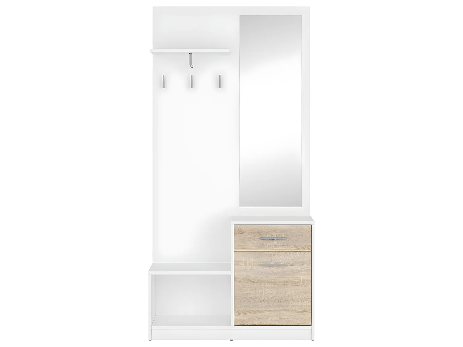 Meuble entrée Ewen Blanc et Bois