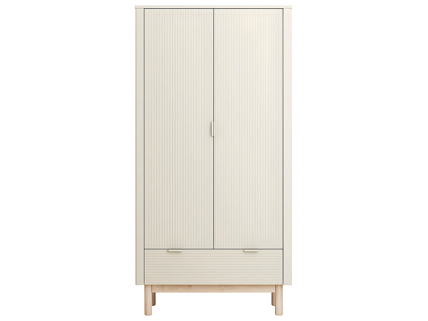 Armoire 2 portes 1 tiroir Miloo Champagne