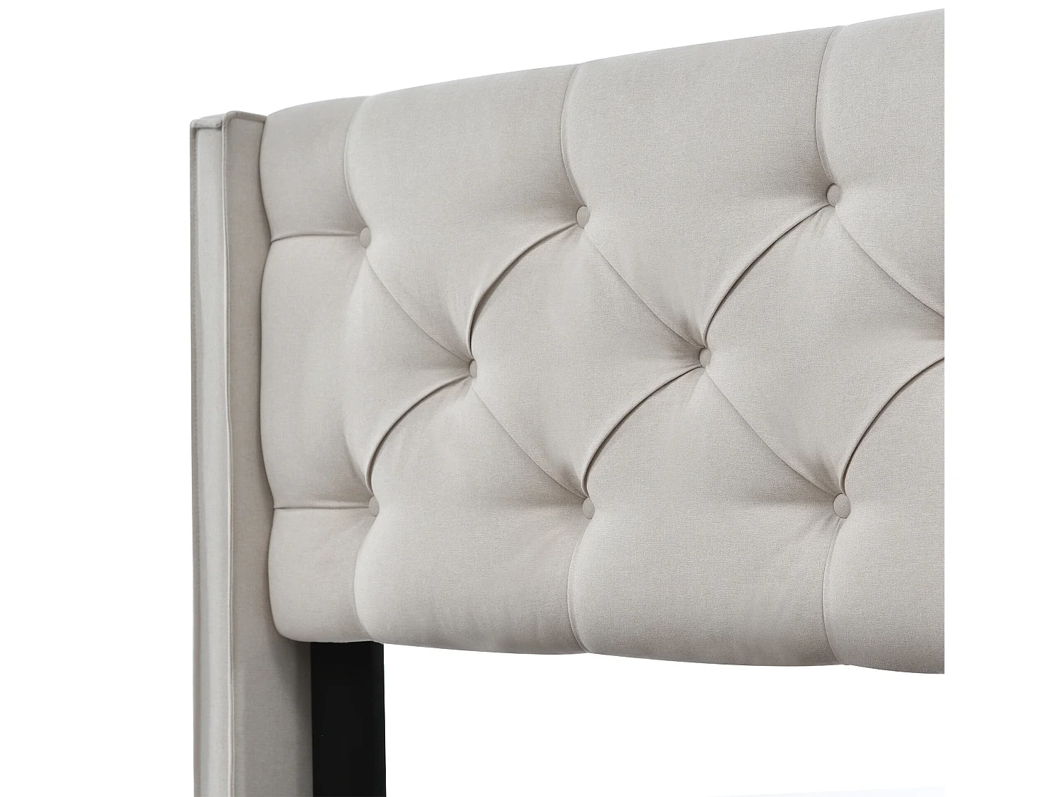 Bett mit Stauraum 140 x 200 cm – Leinen – Lattenrost – Hellgrau + Matratze