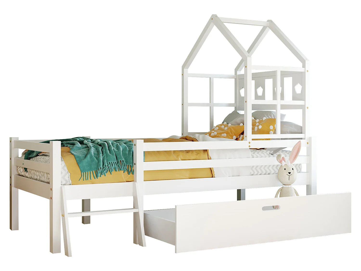 Lit coffre 140 x 200 cm - tissu lin - coloris gris + matelas