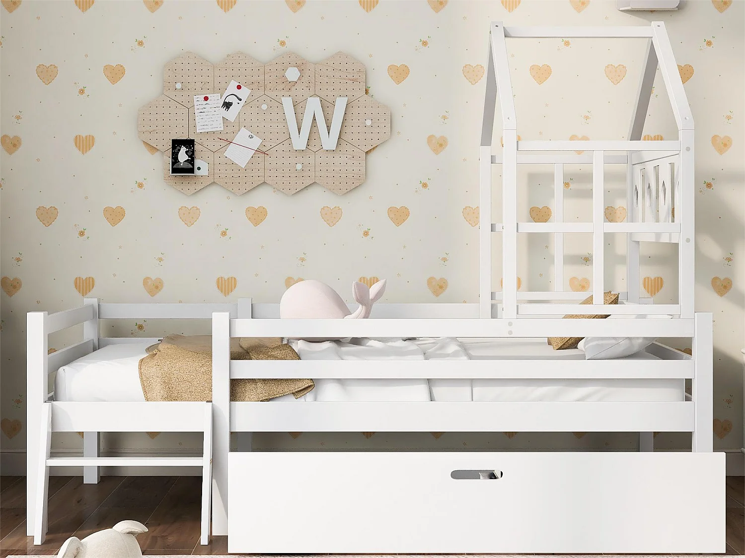 Lit coffre 140 x 200 cm - tissu lin - coloris gris + matelas