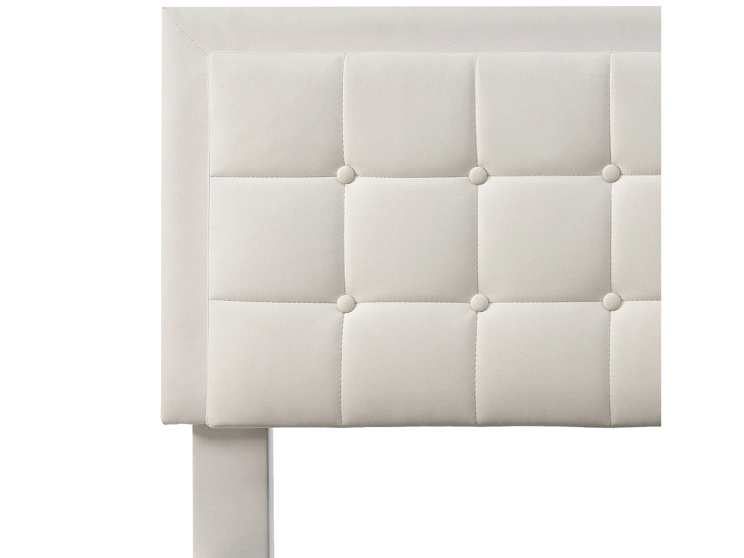 Opbergbed 180 x 200 cm - pu leer - LED's - lattenbodem - wit