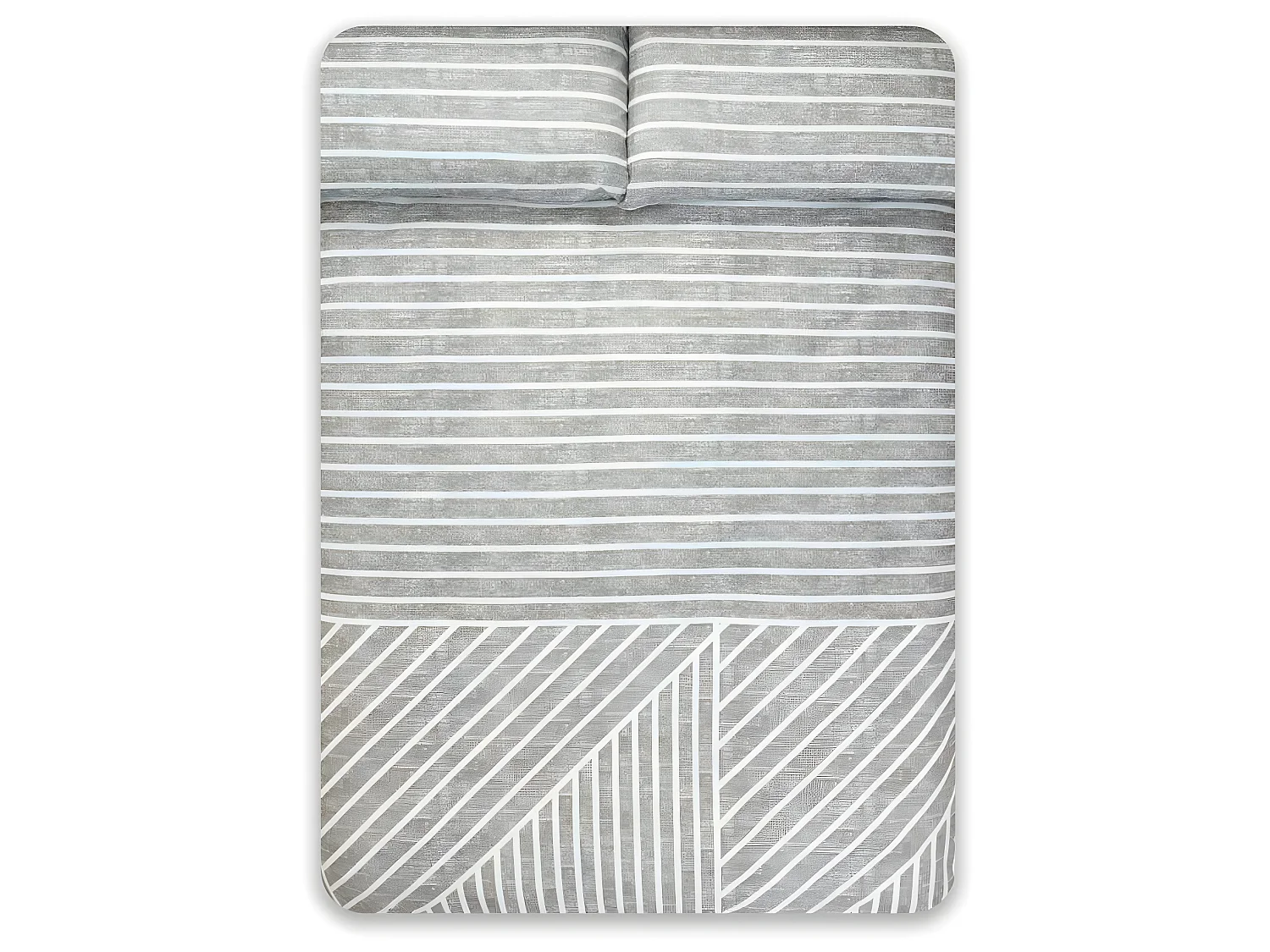 Juego de sábanas TORRETA microfibra hipoalergénica gris Cama 105