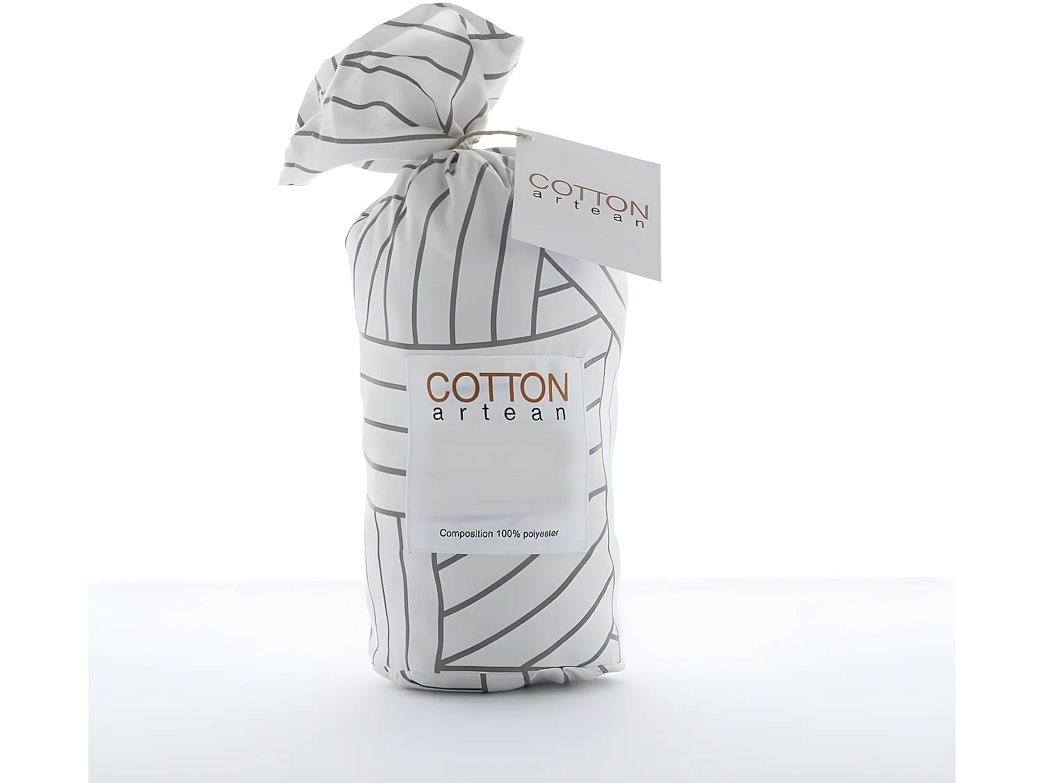 Juego de sábanas SALINAS microfibra hipoalergénica gris Cama 90