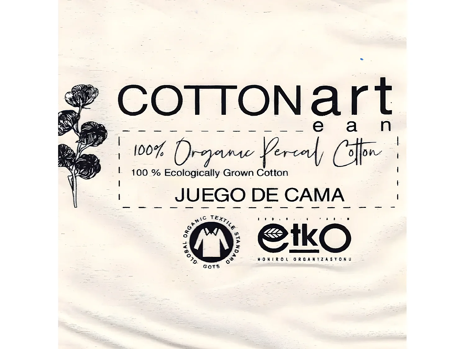 Juego de sábanas 100% algodón orgánico BLANCO 250x260 Cama 160