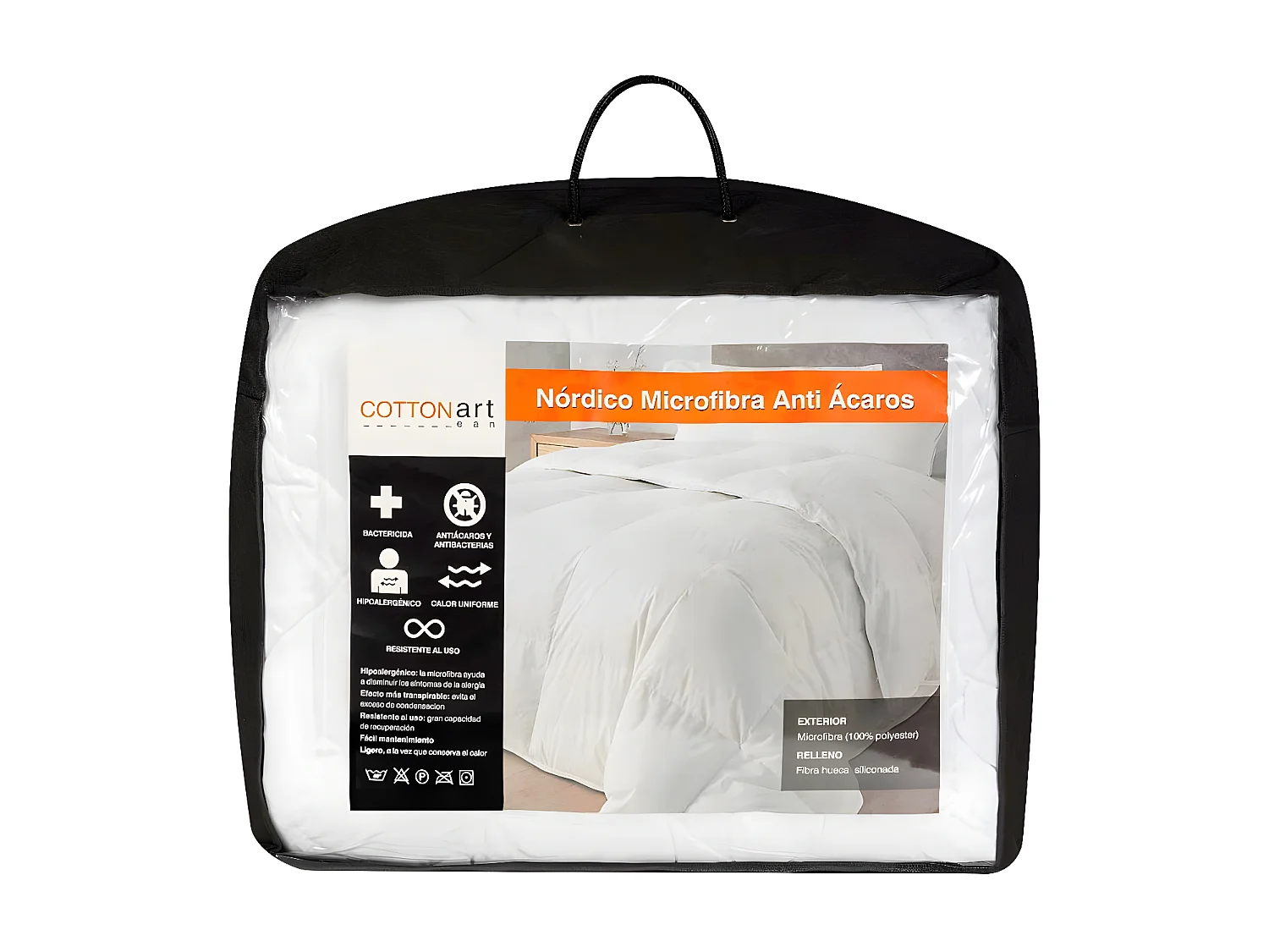 Relleno nórdico 4 estaciones 125+250 gr/m² blanco 280x240 cama 200