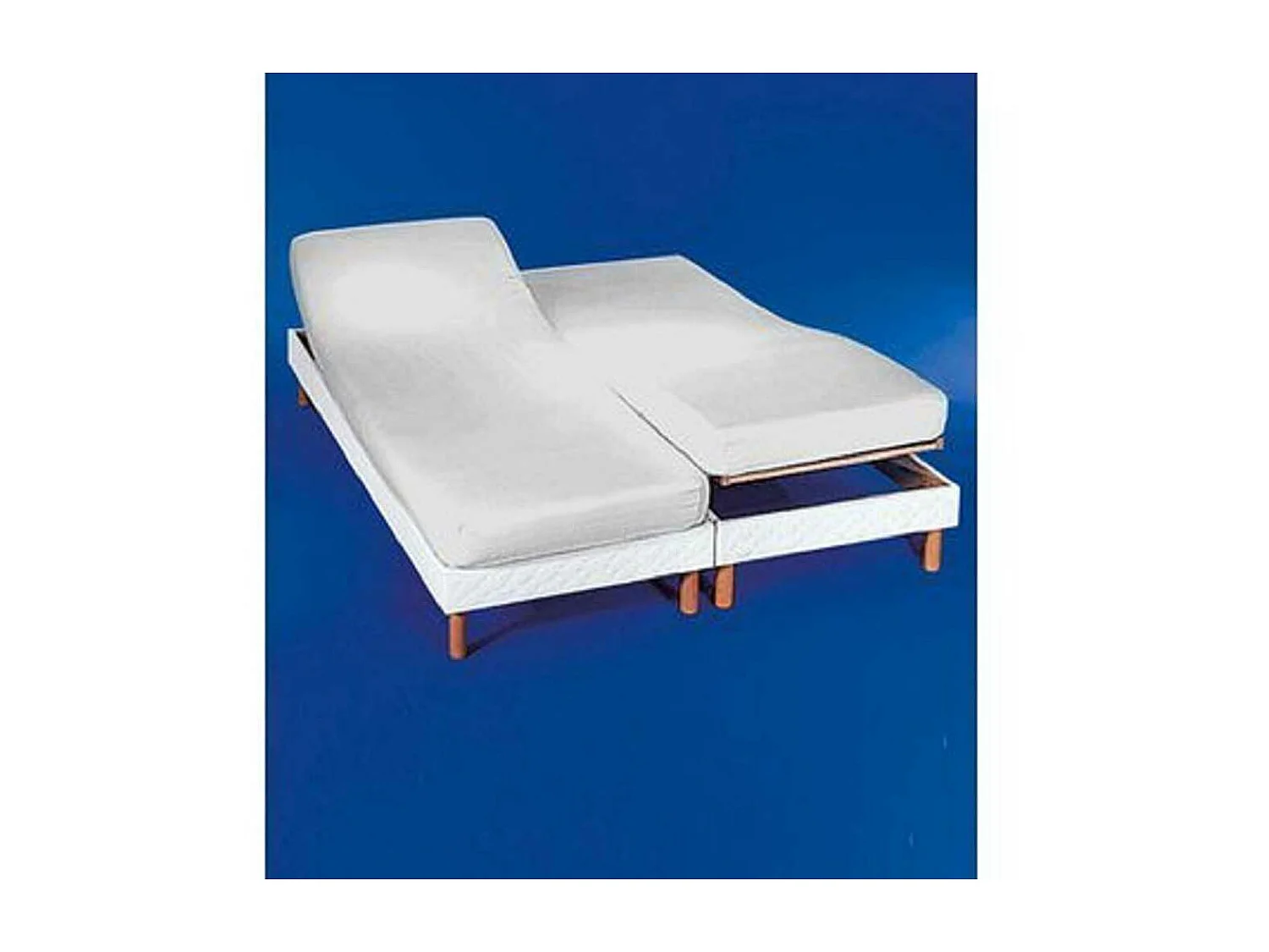 Sábana Bajera Ajustable Camas Dobles articuladas 160 x 190/200 Blanco