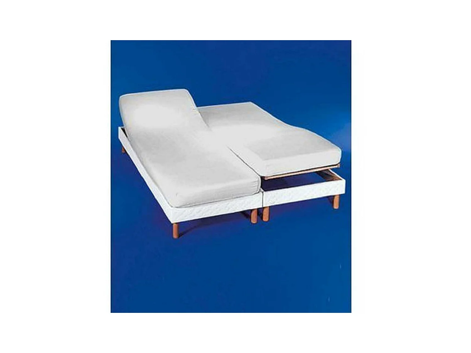 Sábana Bajera Ajustable Camas Dobles articuladas 160 x 190/200 Blanco