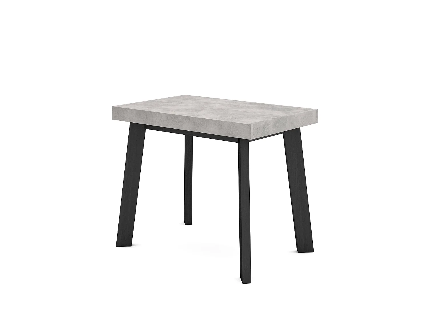 Table console extensible, 222x90x73cm, Pour 10 personnes, Pieds en bois, Ciment