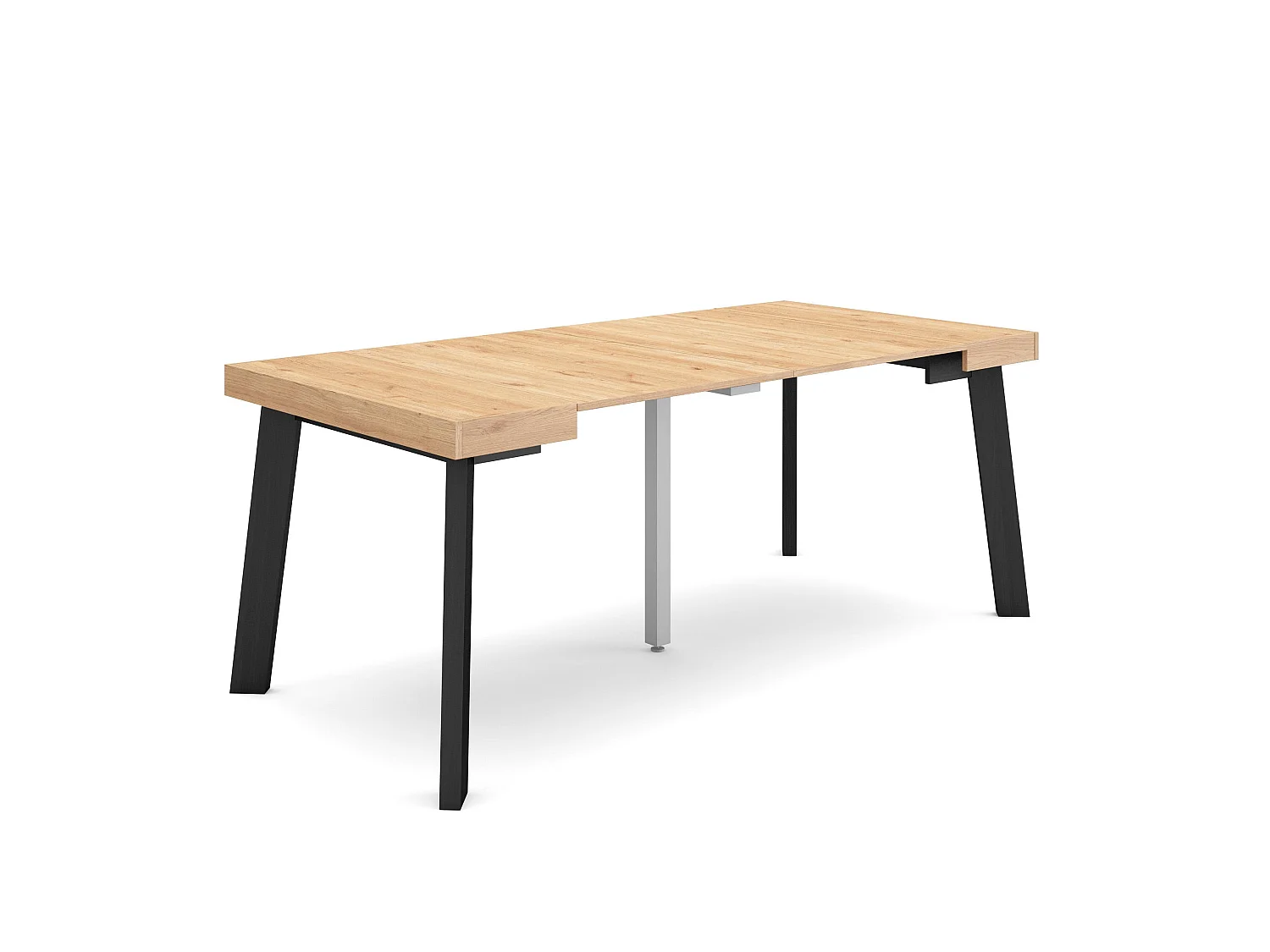 Mesa Consola extensible, 180x90x73cm, Para 8 comensales, Patas de madera, Roble