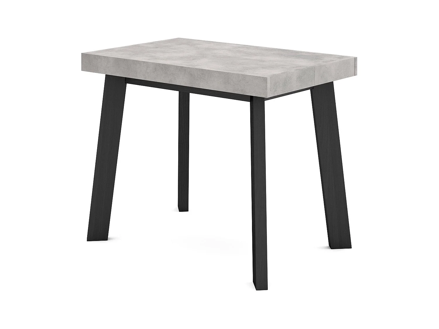 Ausziehbarertisch, 262x90x73cm, Für 12 Gäste, Hölzerne Beine, Zement