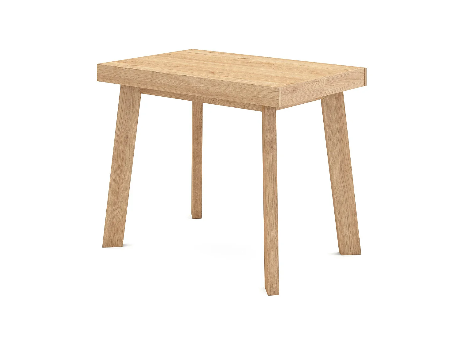 Uitschuifbare Consoletafel, 140x90x73cm, Voor 6 personen, Houten poten, Eiken/Zwart