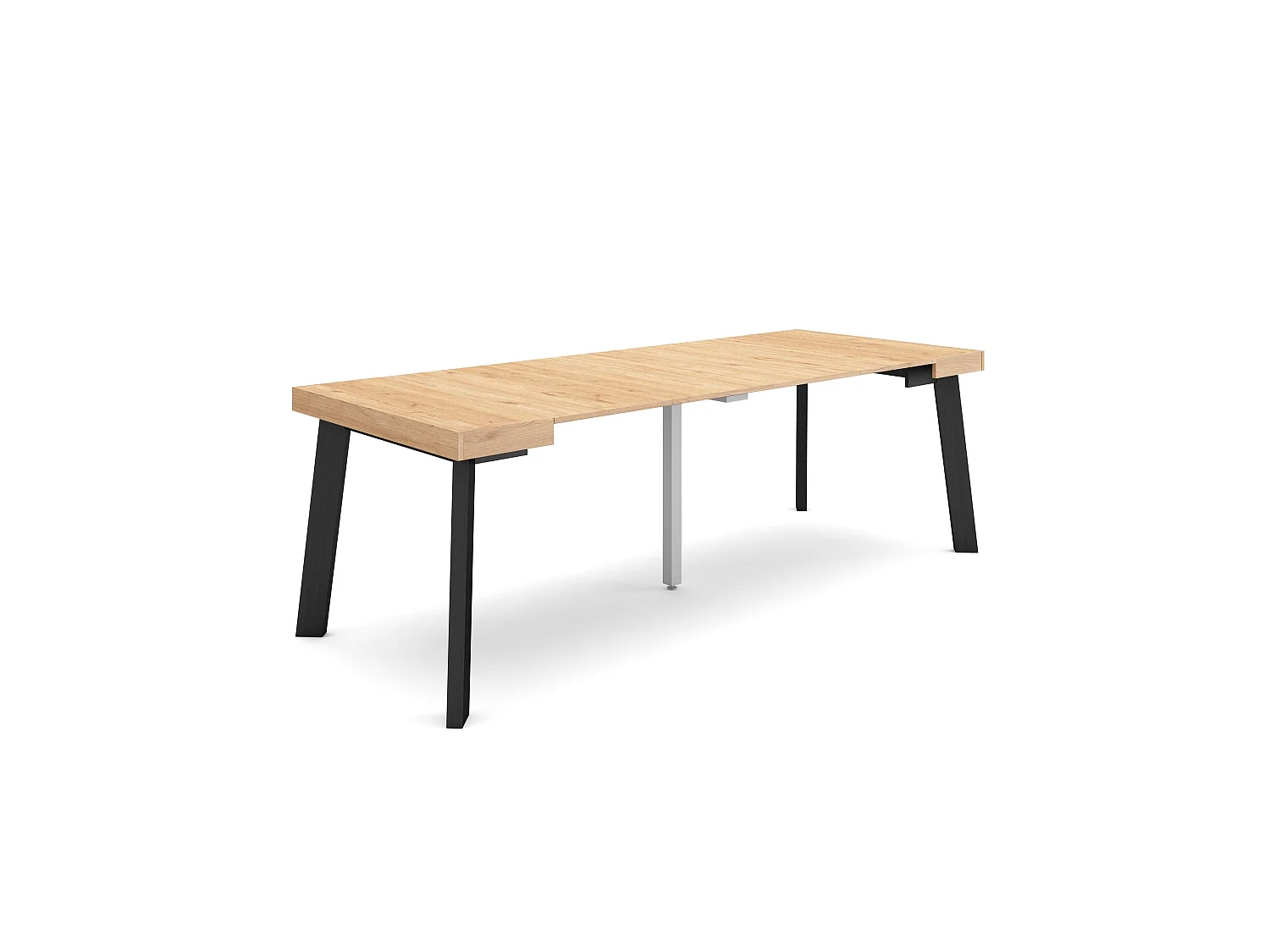 Mesa Consola Extensível, 222x90x73cm, Para 10 pessoas, Pés de madeira, Carvahlo