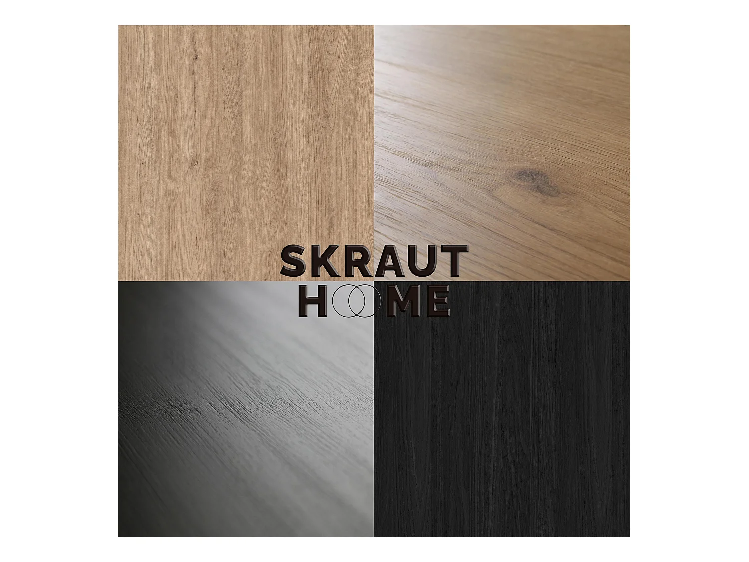 Ausziehbarertisch, 262x90x73cm, Für 12 Gäste, Hölzerne Beine, Schwarz Eiche