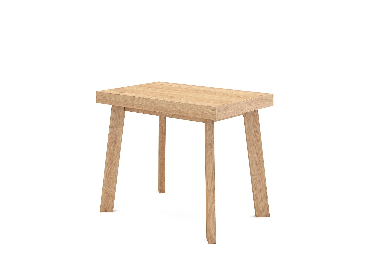 Table console extensible, 302x90x73cm, Pour 14 personnes, Pieds en bois, Chêne