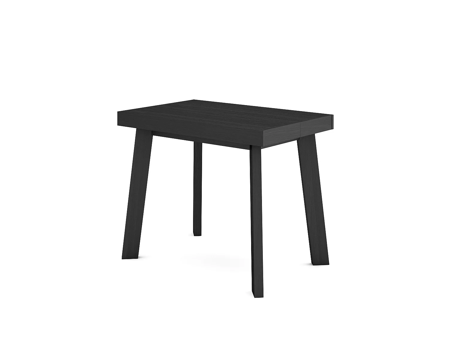 Mesa Consola extensible, 180x90x73cm, Para 8 comensales, Patas de madera, Negro