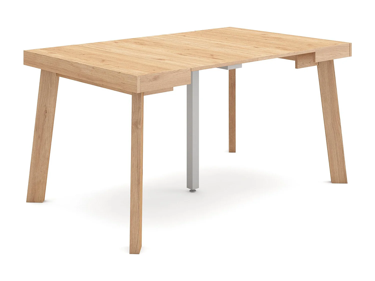 Ausziehbarertisch, 140x90x73cm, Für 6 Gäste, Hölzerne Beine, Eiche