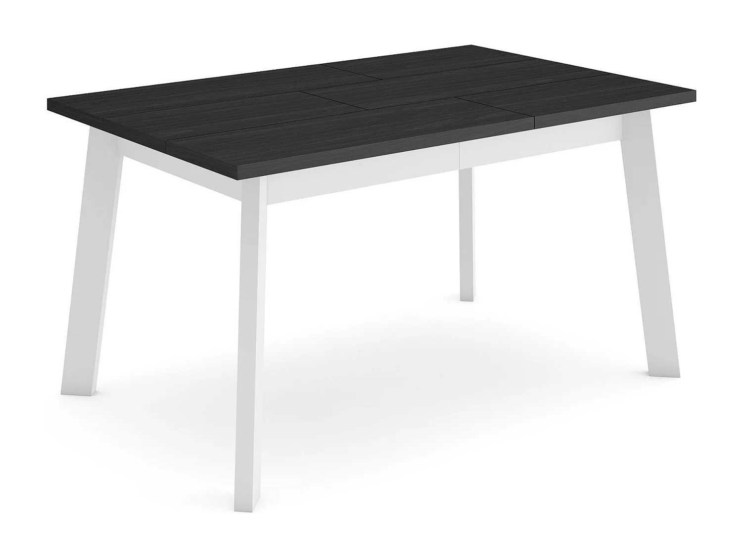 Mesa Sala de Jantar, 140x90x75cm, Para 6 pessoas, Pés de madeira, Preto