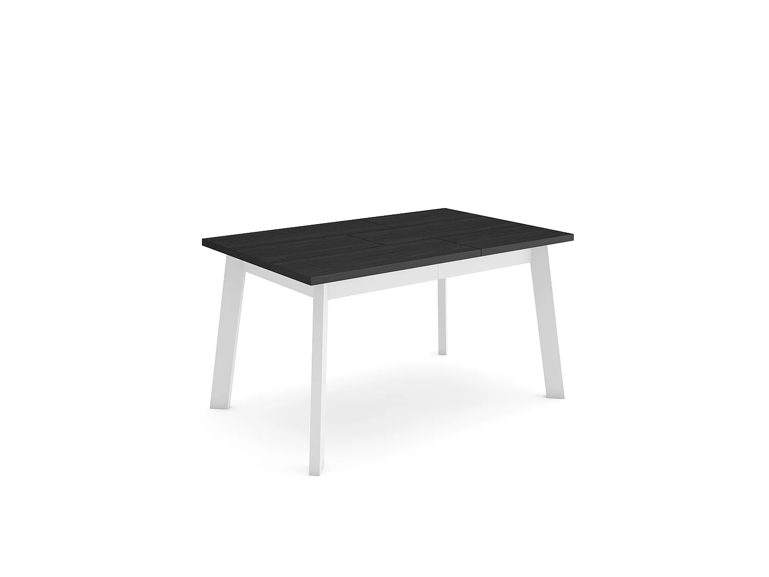 Mesa Comedor, 140x90x75cm, Para 6 comensales, Patas de madera, Negro