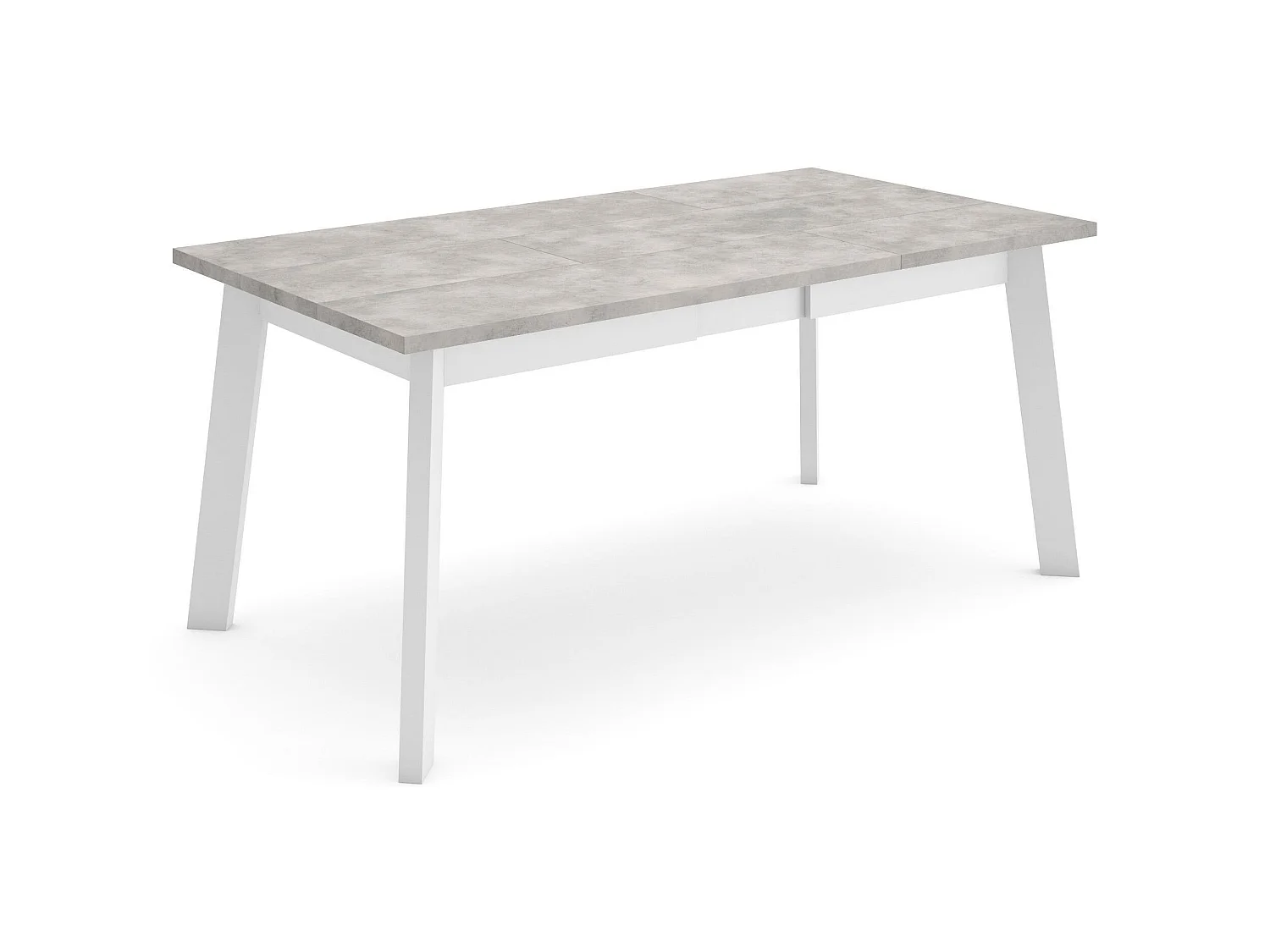 Table à manger, 170, Pour 8 personnes, Pieds en bois, Ciment